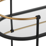 Andre Iron Bar Cart - Black by Uttermost - View 7