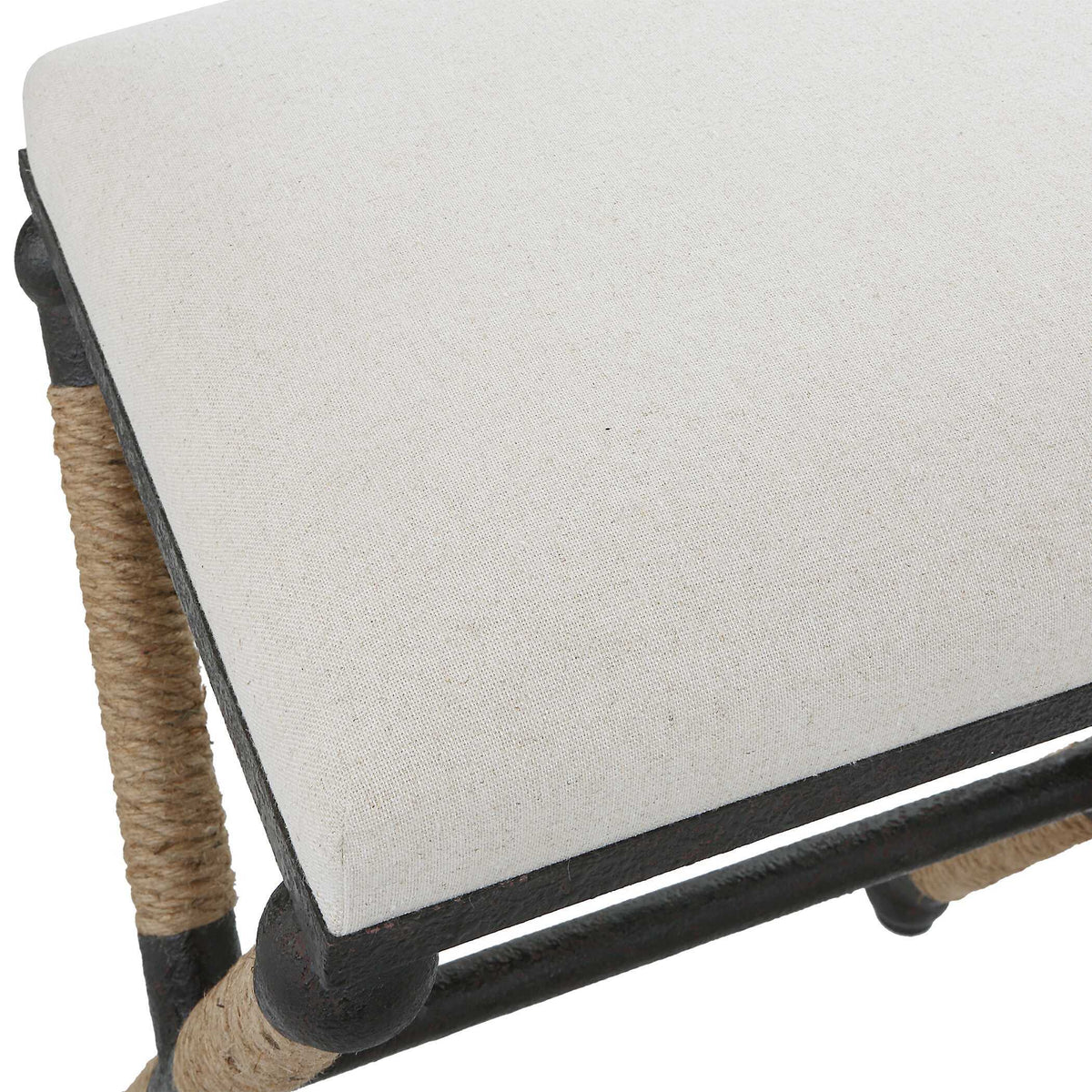 Firth Rustic Counter Stool Oatmeal - White / Light Brown by Uttermost - View 6
