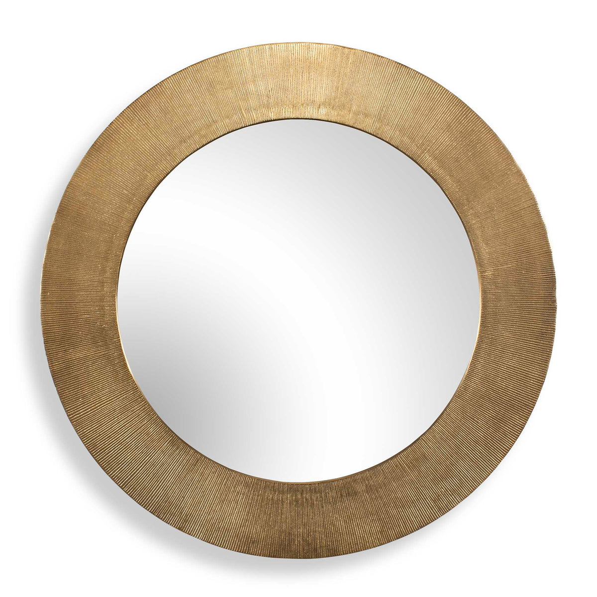 Tano Round Mirror Antique Brass - Gold by Uttermost - View 1