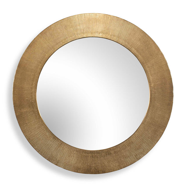 Tano Round Mirror Antique Brass - Gold by Uttermost - View 1