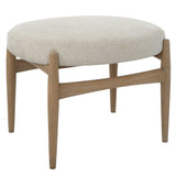 Acrobat Off-White Small Bench - Light Brown / White by Uttermost - View 4