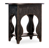 Americana One-Drawer Oval Nightstand - Dark Brown by Hooker Furniture - View 4