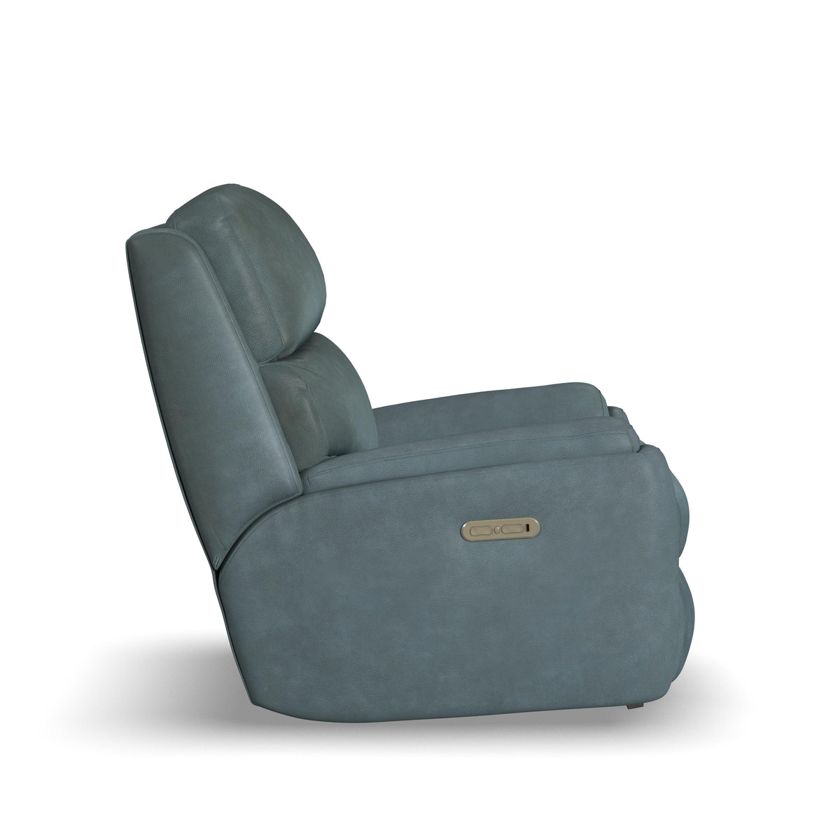 Rio Transitional Leather Power Rocking Recliner, Power Headrest | Flexsteel