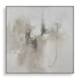 Still Crossing Abstract Painting - Gray / White by Uttermost - View 1
