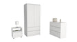 Beloit 3 Piece Bedroom Set, Nightstand + Dresser+ Armoire, White - sold by Home Elegance USA