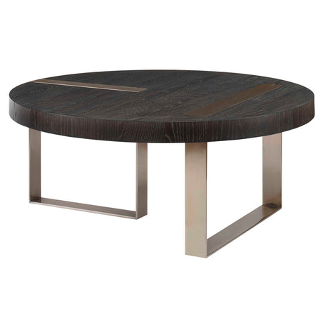 Converge Round Coffee Table - Black / Silver by Uttermost - View 3