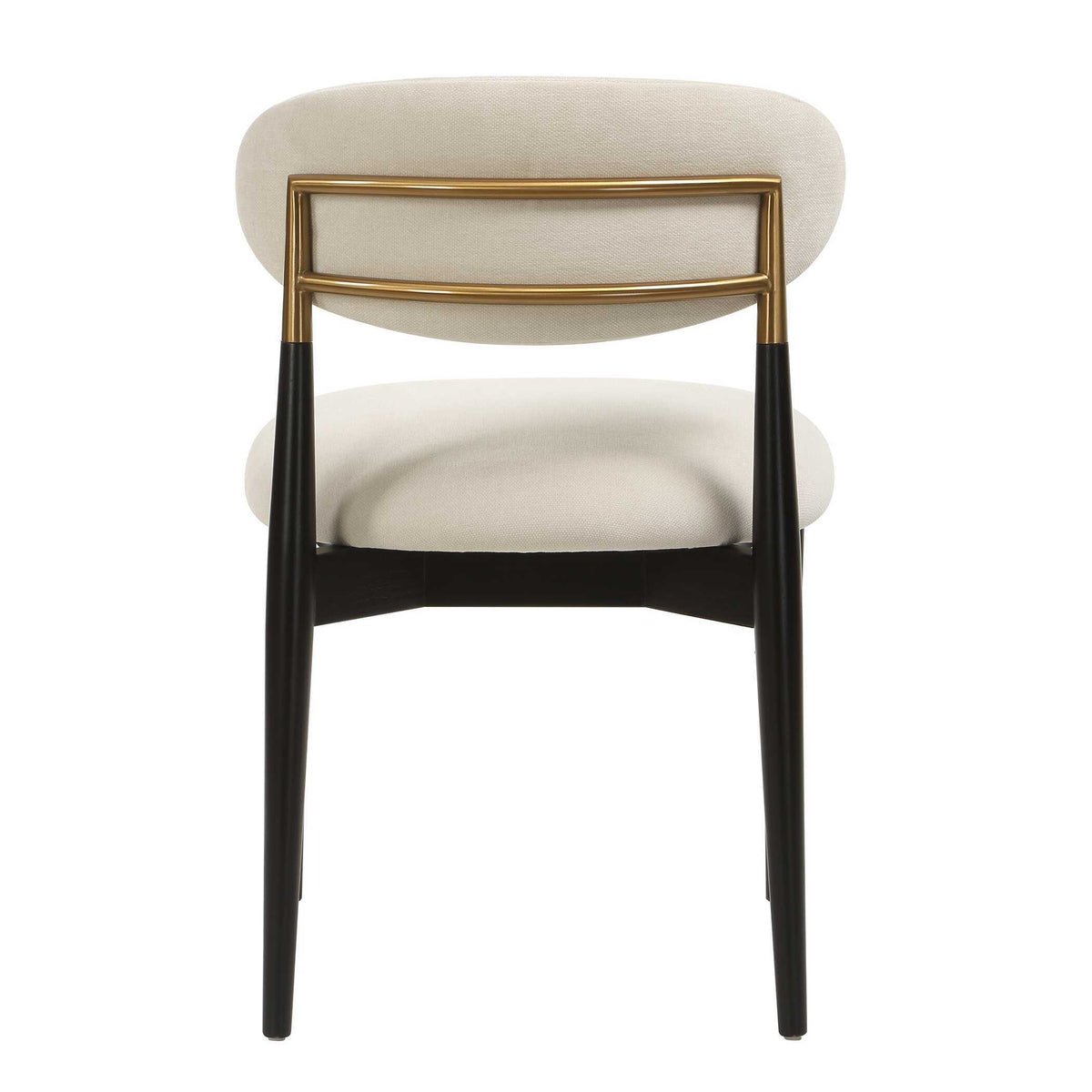 Moxie Armless Dining Chair (Set of 2) Black / Off White - Black / White by Uttermost - View 6