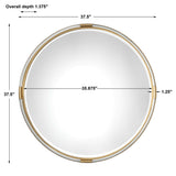 Mackai Round Mirror - Gold by Uttermost - View 3