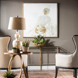 Gold Highlights Feminine Art - Light Gray / Yellow by Uttermost - View 3
