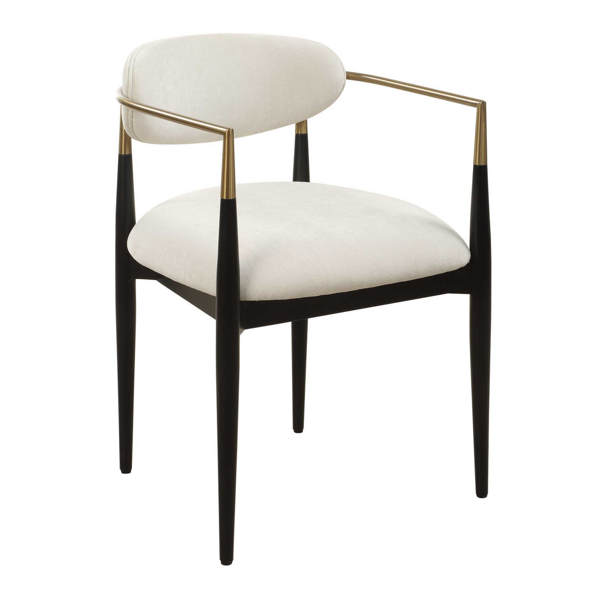 Moxie Dining Arm Chair - Black / White by Uttermost - View 4