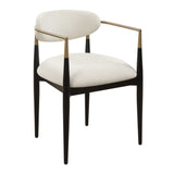 Moxie Dining Arm Chair - Black / White by Uttermost - View 4