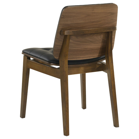 Draper Natural Walnut and Black 7-piece Rectangular Dining Set - sold by Home Elegance USA