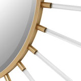Oracle Round Starburst Mirror - Silver / Yellow by Uttermost - View 5