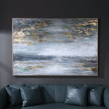 Dawn To Dusk Hand Painted Art - Blue / Yellow by Uttermost - View 2