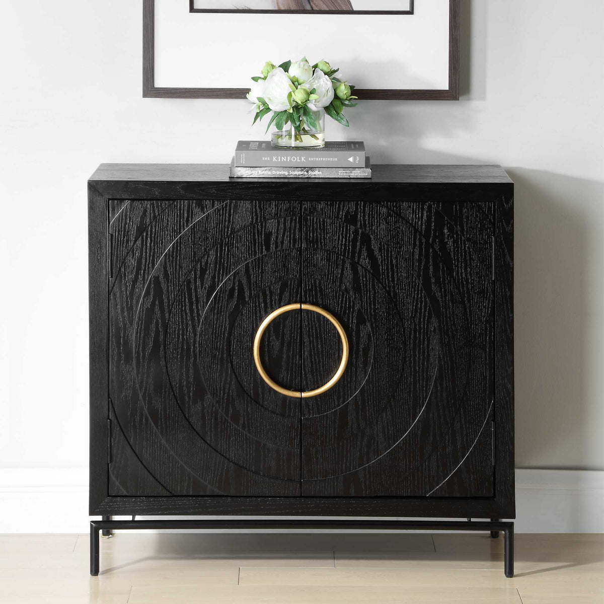 Briseis 2 Door Cabinet - Black by Uttermost - View 4