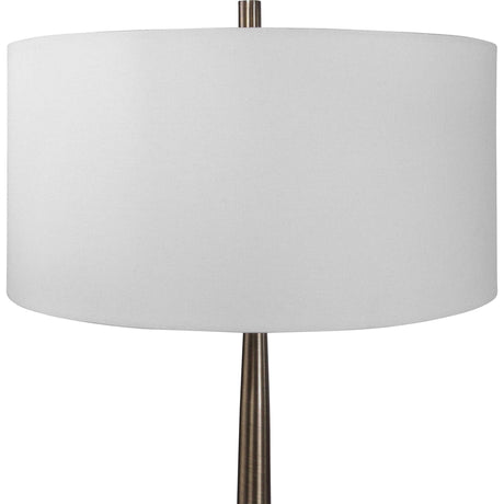 Minette Mid-Century Floor Lamp - Gold / White by Uttermost - View 5