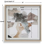 Cohesion Framed Abstract Print Black / Blue / Gray / Orange - Light Brown / Blue by Uttermost - View 8