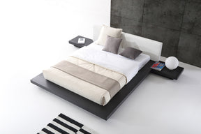 Eastern King Opal Modern Wenge & White Platform Bed - View Image 1