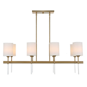 Awyr 8 Light Linear Chandelier - Bronze by Uttermost - View 1