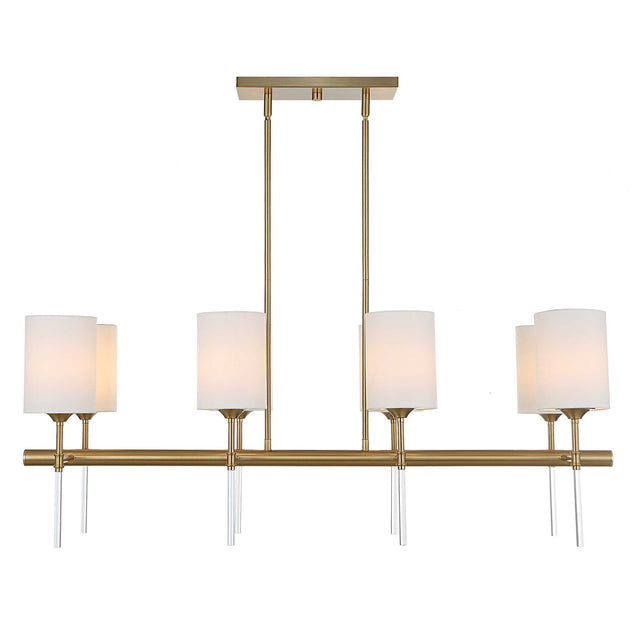 Awyr 8 Light Linear Chandelier - Bronze by Uttermost - View 1
