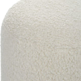 Arles Shearling Ottoman - White / Black by Uttermost - View 6