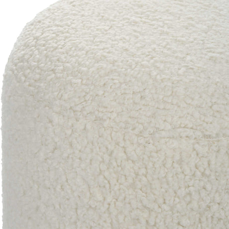 Arles Shearling Ottoman - White / Black by Uttermost - View 6