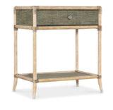 Retreat Pole Rattan Bedside Table - Beige / Green by Hooker Furniture - View 1