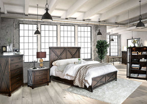 Bianca - 4 Piece Queen Bedroom Set - Dark Walnut