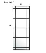 Atticus Large Rectangular Mirror - Black by Uttermost - View 5