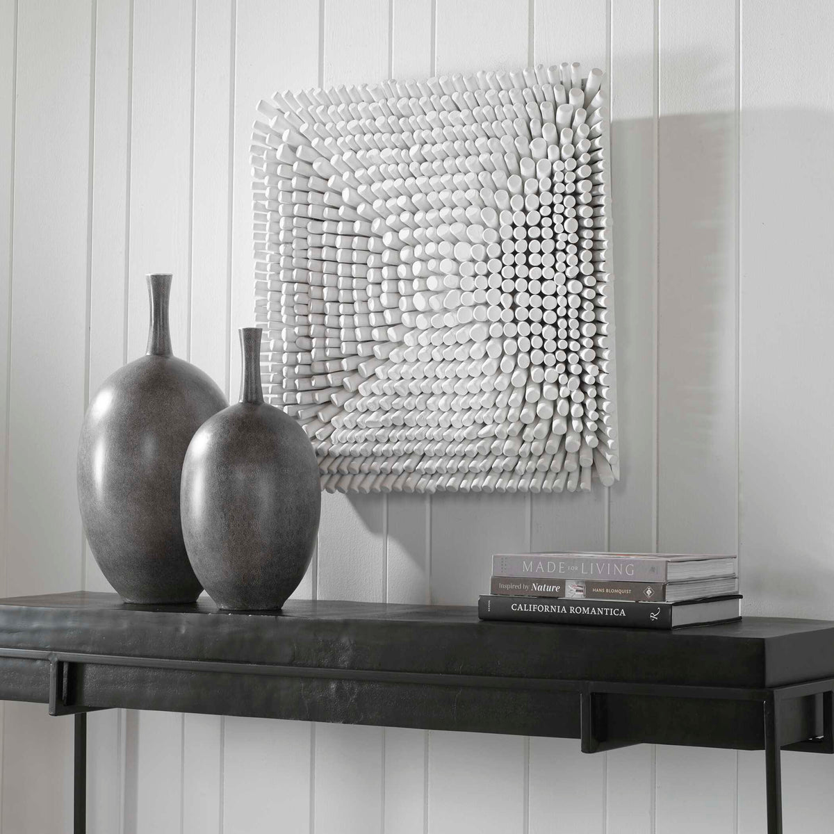 Portside Wood Wall Panel White - Silver by Uttermost - View 3