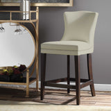 Dariela Counter Stool White - Beige / Dark Brown by Uttermost - View 3