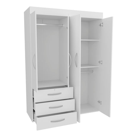Mobile Velvet Armoire, Bedroom, White - sold by Home Elegance USA