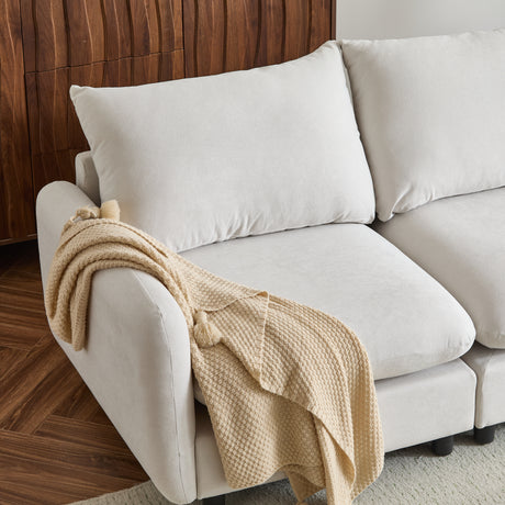 99 in. 4-Piece L Shaped Modular Free Combination Sectional Sofa Couch for Living Room and Spacious Space - sold by Home Elegance USA