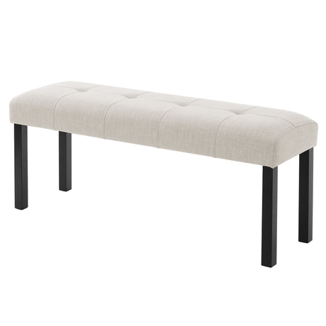 6 Piece Modern Dining Table Set, 63' Faux Marble Dining Table with Geometric Legs & 4 Upholstered Chairs & 1 Bench, Suitable for Dining Kitchen Room,Easy to Assemble, Beige+Black - sold by Home Elegance USA