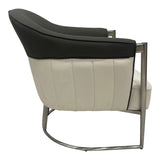 Gray, Off White and Silver Sofa Chair - Home Elegance USA