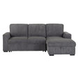 Modern Melody Grey Sectional Sofa with Plush Cushioning and 100% Polyester Fabric - sold by Home Elegance USA