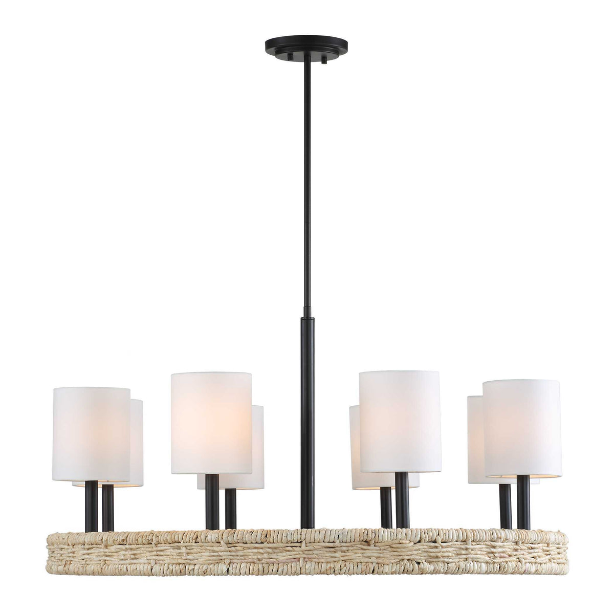 Faiyam 8 Light Rattan Chandelier - Black by Uttermost - View 13