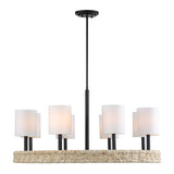 Faiyam 8 Light Rattan Chandelier - Black by Uttermost - View 13