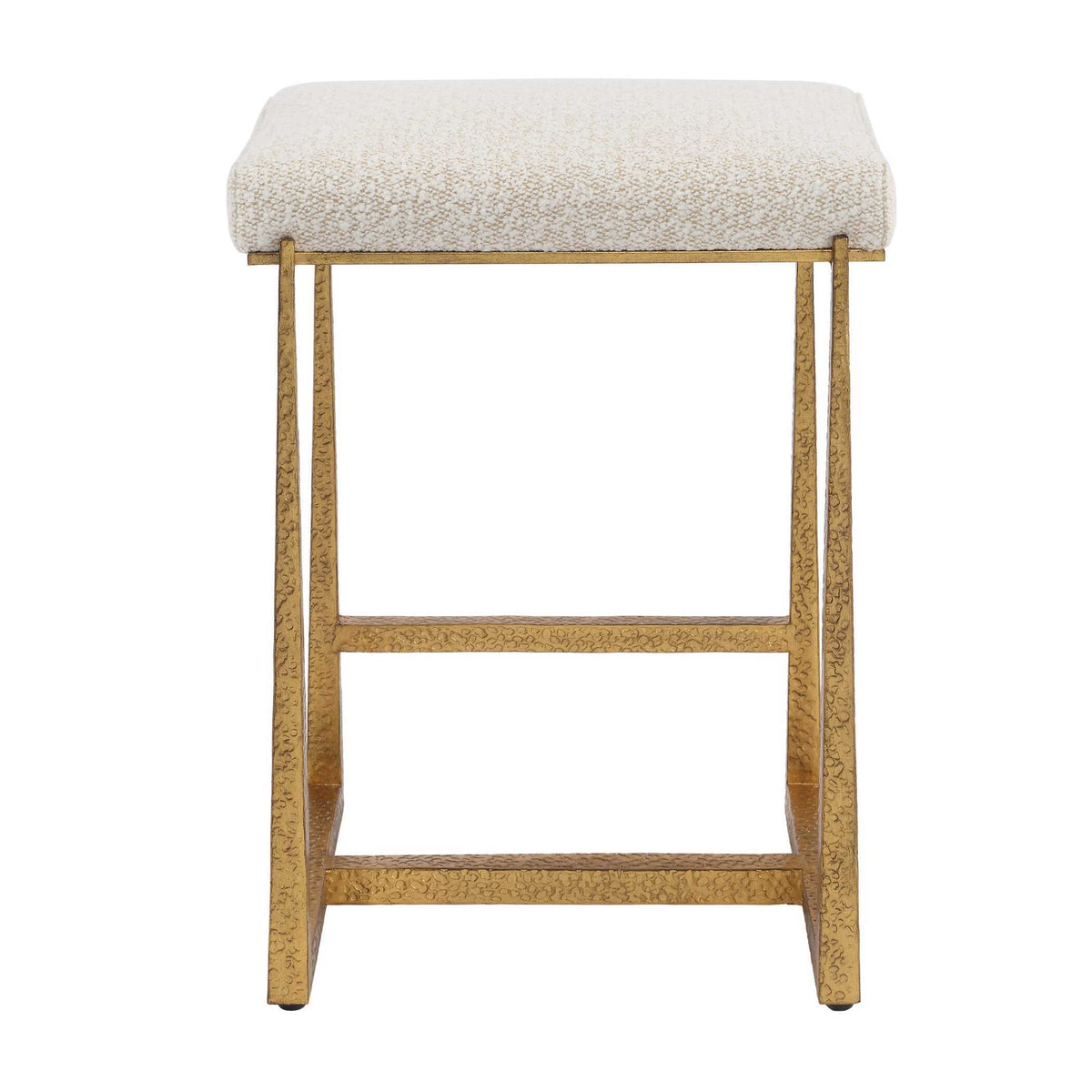 Midas Counter Stool - White / Gold by Uttermost - View 6
