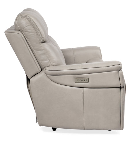 Lyra Zero Gravity Power Loveseat With Power Headrest - Light Gray by Hooker Furniture - View 5