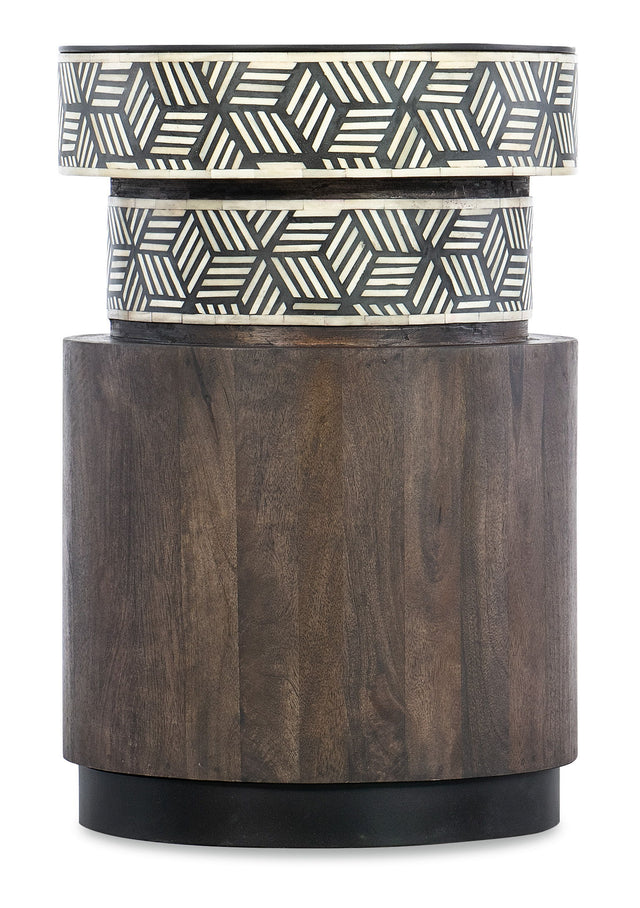Commerce And Market Vector Round Side Table - Dark Brown by Hooker Furniture - View 1