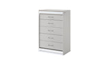 Glam Modern Style 5-Drawer Chest Made with Wood in White  same as B009P243215 (CA Inventory)