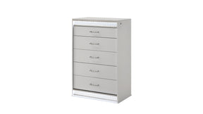 Glam Modern Style 5-Drawer Chest Made with Wood in White      same asG150108641  (NJ Inventory)