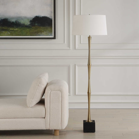 Shino Antique Brass Floor Lamp - Bronze by Uttermost - View 3