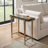 Preston Rectangular Accent Table Brass,Gold - Black / Gold by Uttermost - View 2