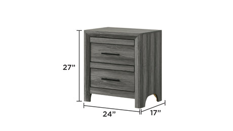 Denver Modern Style 4 Pc Twin Bedroom Set Made with Wood in Gray (NJ INVENTORY) - sold by Home Elegance USA
