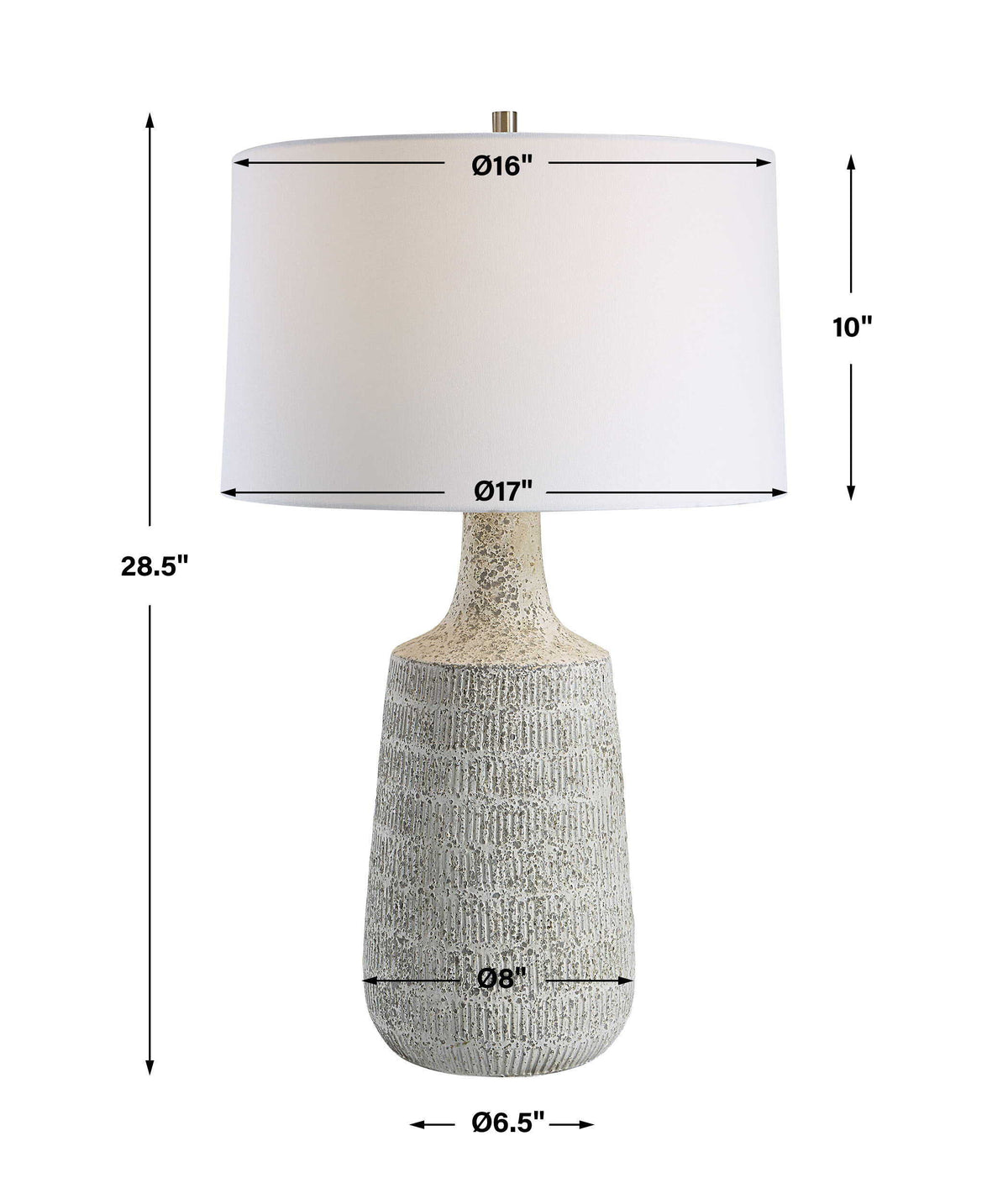 Scouts Table Lamp - Silver / White by Uttermost - View 8