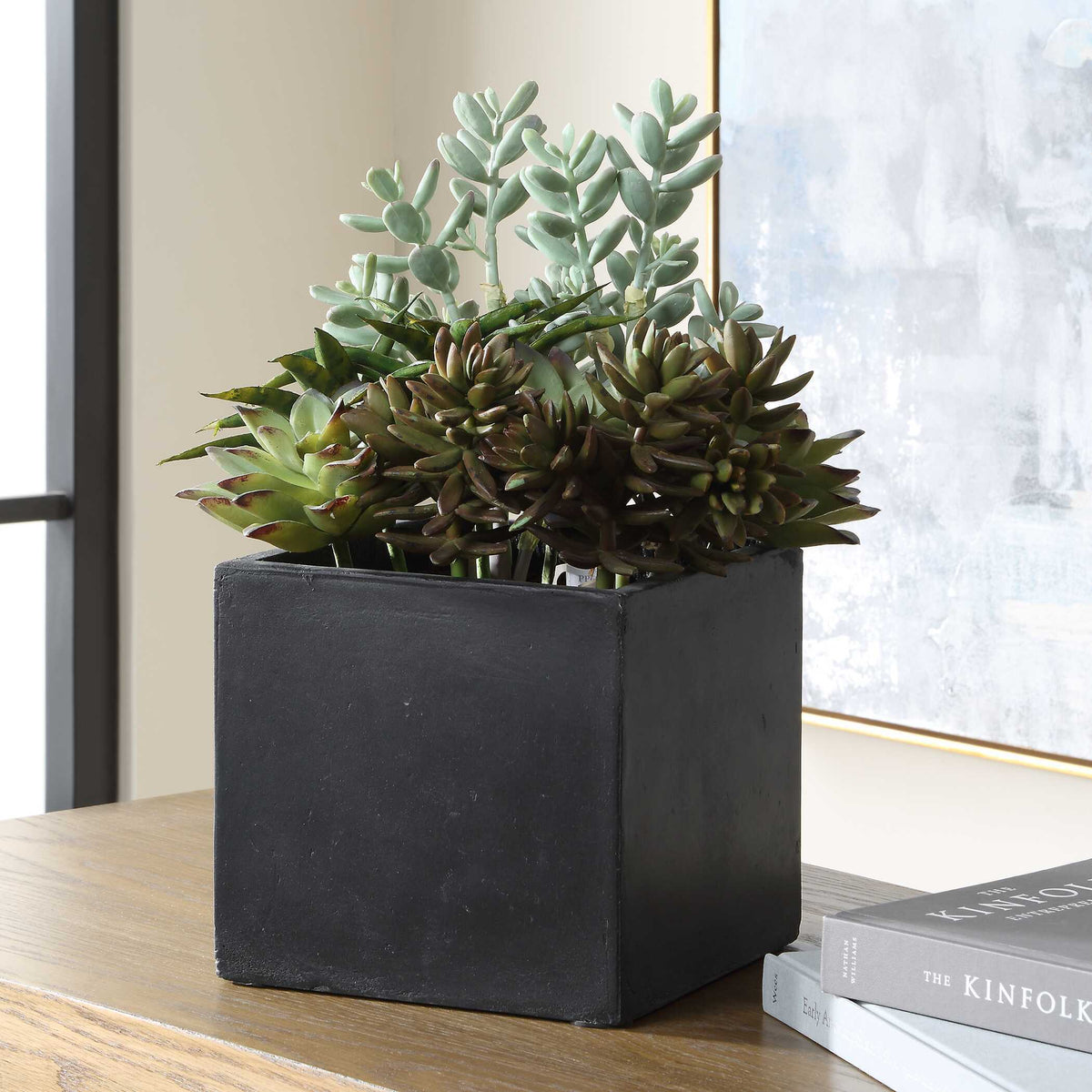 Greystone Indoor-Outdoor Succulent - Green by Uttermost - View 3