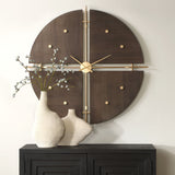 Walnut Elegance Wall Clock - Dark Brown by Uttermost - View 2