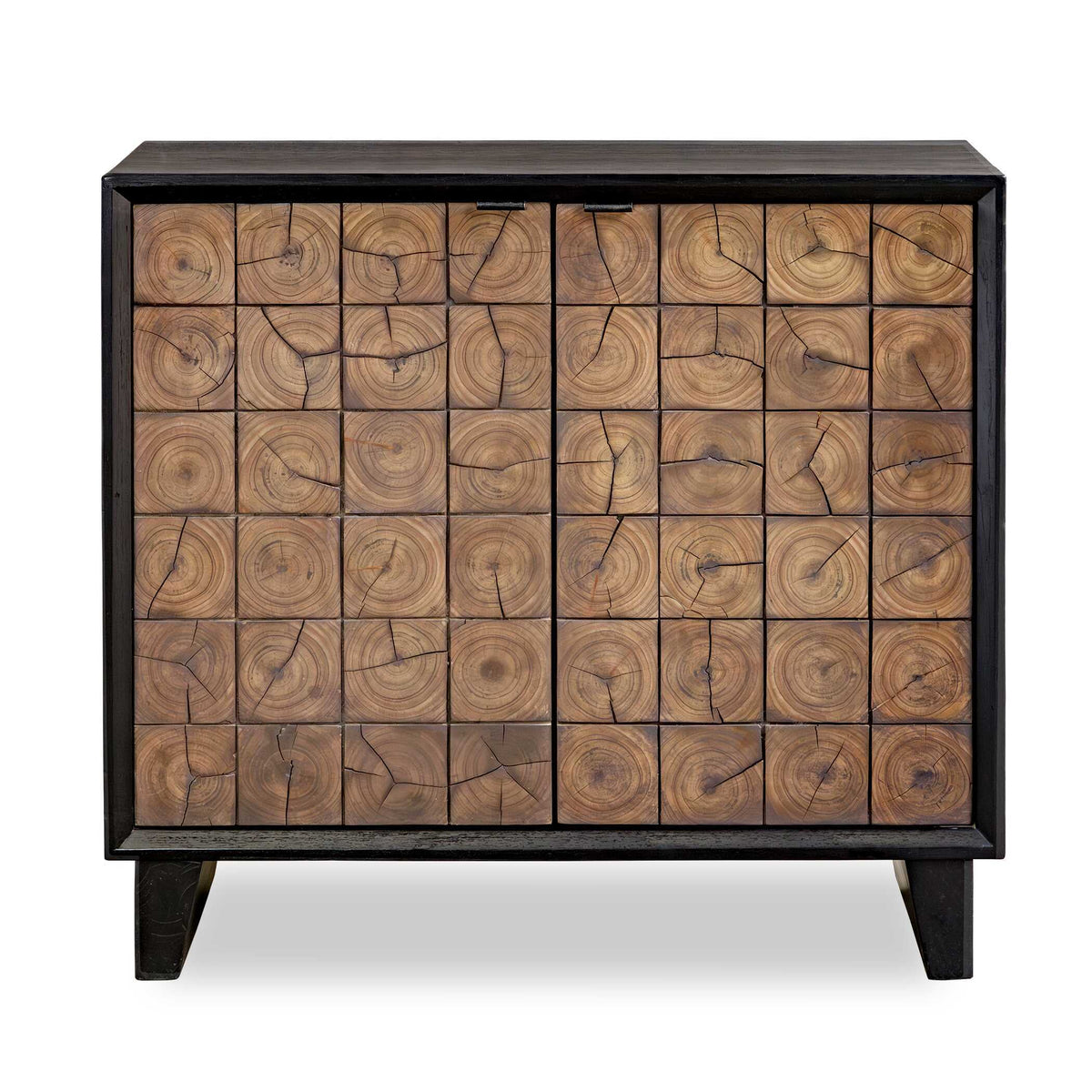 Muestra Wood Grain 2 Door Cabinet Black / Woodtone - Dark Brown / Black by Uttermost - View 1